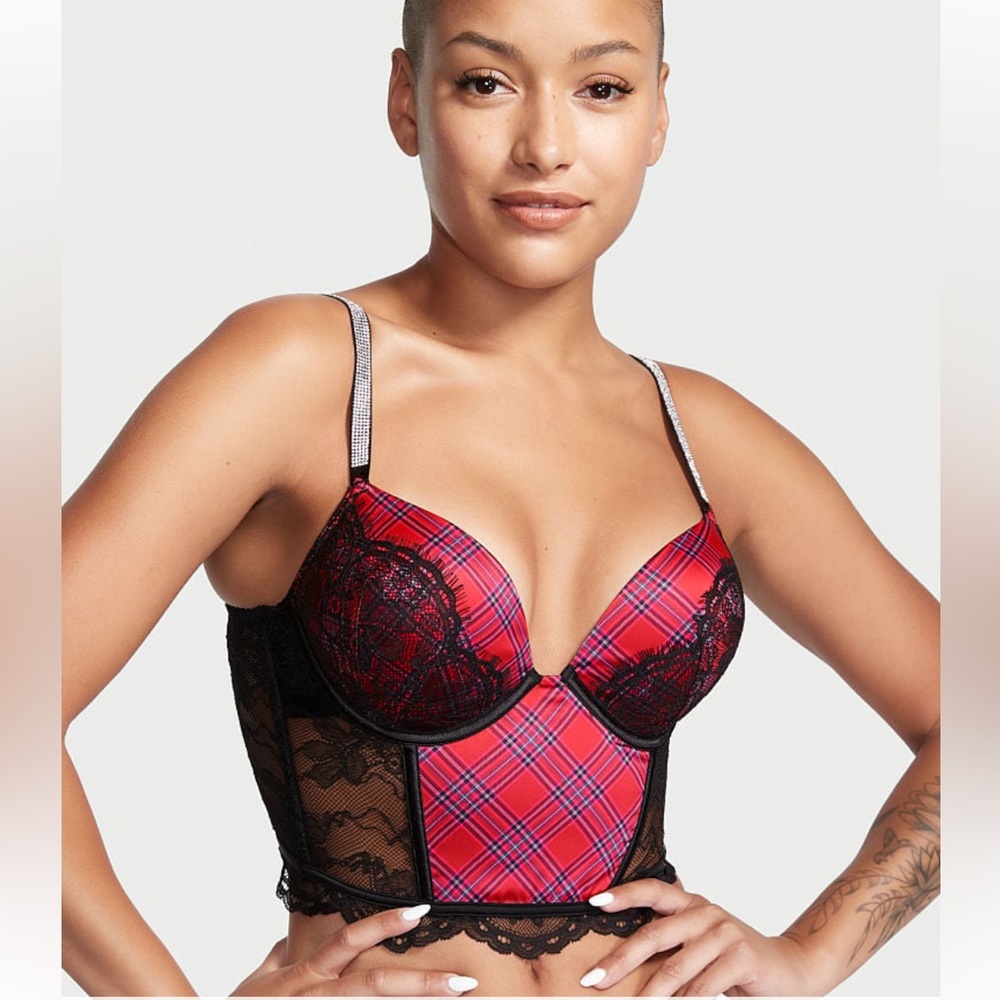 Victoria Secret VERY SEXY Bombshell Add-2-Cups Push-Up Corset Top 36C